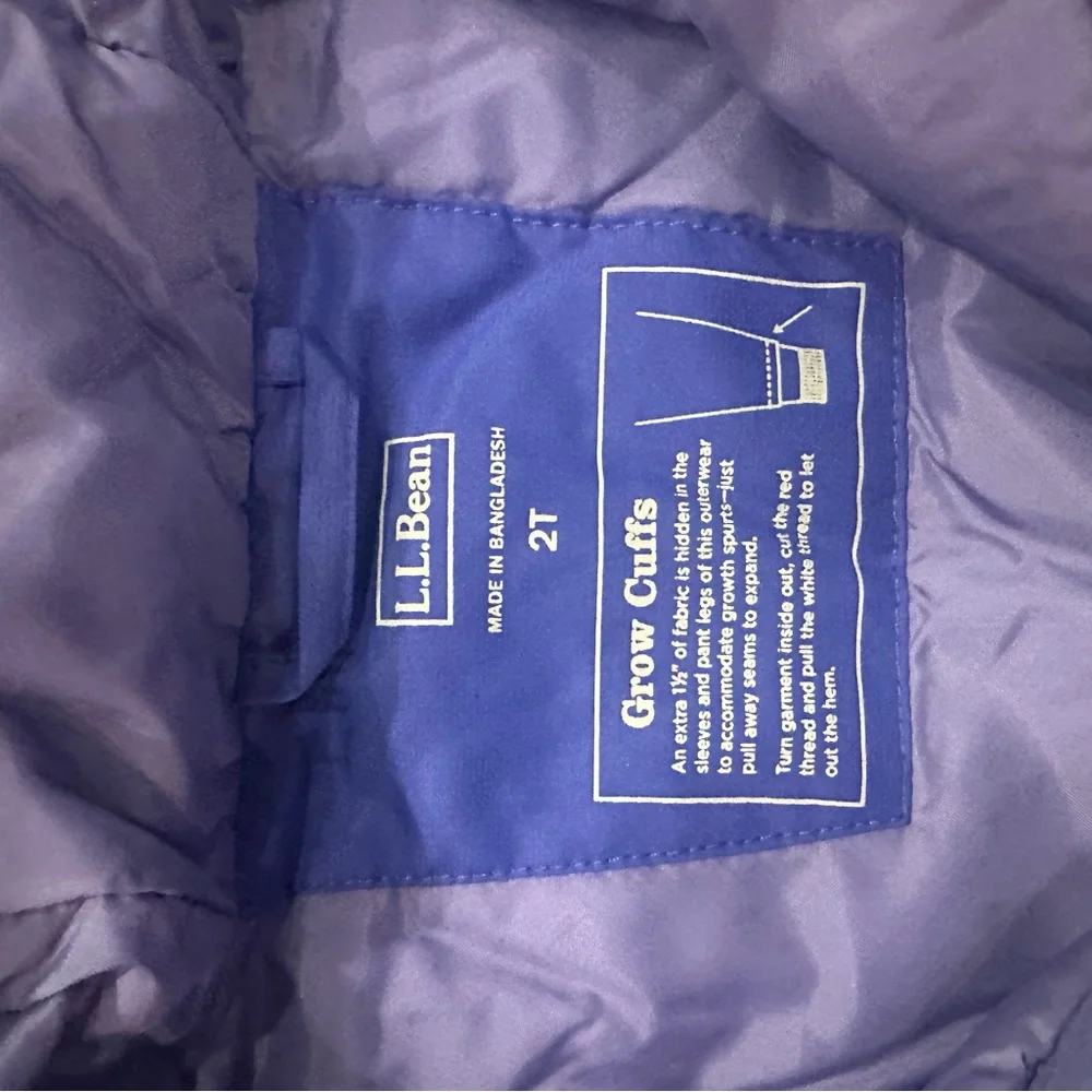 L.L. Bean Purple Snowsuit with Hood - Picture 3 of 4